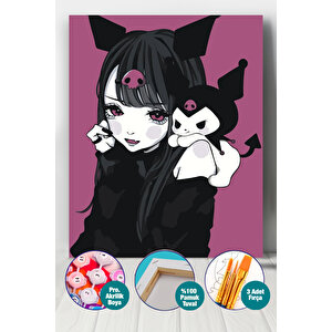 Kız Ve Kuromi Sayılarla Boyama Seti 35x50 cm