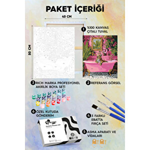 Kraliçenin Banyosu Sayılarla Boyama Seti 40x50 cm
