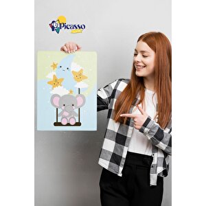 Küçük Fil Ve Yıldızlar Sayılarla Boyama Seti 35x50 cm