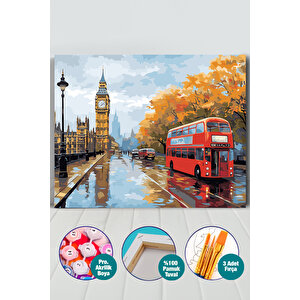 London Sonbahar Sayılarla Boyama Seti 35x50 cm