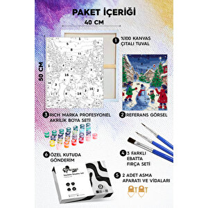 Neşeli Kartopu Oyunu Sayılarla Boyama Seti 50x70 cm