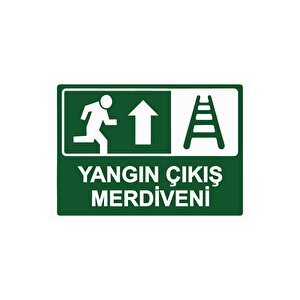 Yangın Çıkış Merdiveni Isg Uyarı Levhası Pvc A5 15x21 Cm 15x21 cm