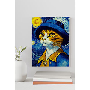 Kedi Van Gogh Sayılarla Boyama Seti