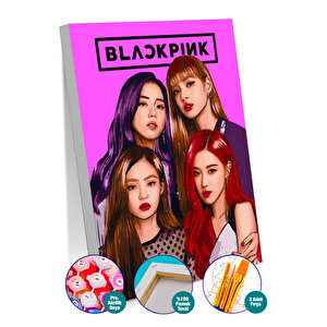 Black Pink Sayılarla Boyama Seti 50x70 cm