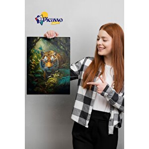 Kaplanın Bakışı Sayılarla Boyama Seti 50x70 cm