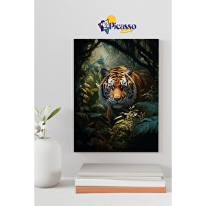 Kaplanın Bakışı Sayılarla Boyama Seti 50x70 cm