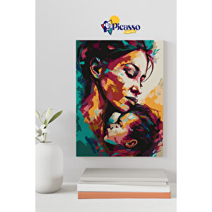 Anne Sevgisi Sayılarla Boyama Seti 50x70 cm