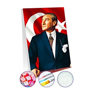 Atatürk'ün İzinde Sayılarla Boyama Seti 35x50 cm