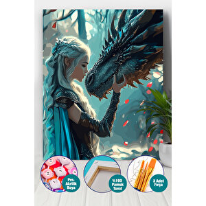 Khalesi Ve Ejderha Sayılarla Boyama Seti 35x50 cm