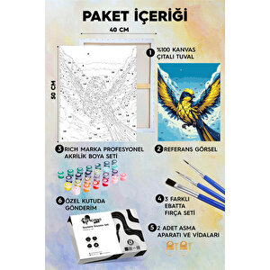 Sarı Kanarya Aşkına Sayılarla Boyama Seti 50x70 cm