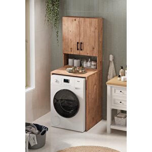 Çamaşır Makinası Dolabı Kurutma Makinası Dolabı Banyo Dolabı Deniz Çam