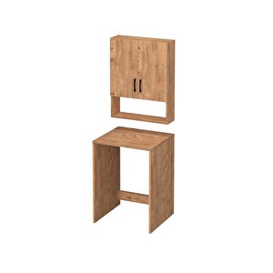 Çamaşır Makinası Dolabı Kurutma Makinası Dolabı Banyo Dolabı Deniz Çam
