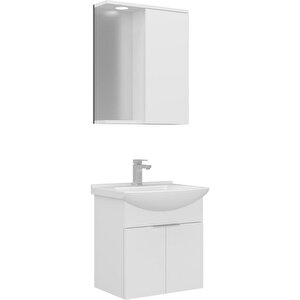 Banyo Dolabı Purus 55 Asma Banyo Dolabı Takımı (spot Aynalı)
