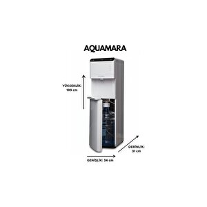 Aquamara Dokunmatik Su Sebili Beyaz Alttan Damacana, Soğuk + Ilık, Sessiz, Kompakt Tasarım, Enerji Tasarruflu
