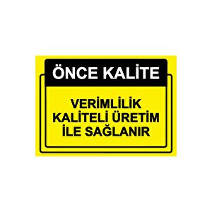 Önce Kalite. Verimlilik Kaliteli Üretim İle Sağlanır Isg Uyarı Levhası Pvc A4 21x30 Cm 21x30 cm