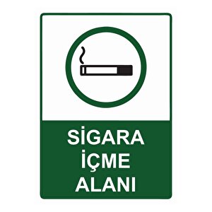 Sigara İçme Alanı Isg Uyarı Levhası Pvc A4 21x30 Cm 21x30 cm