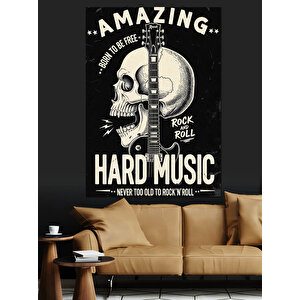 Kuru Kafa Ve Gitar Dekoratif Kanvas - Mdf Ahşap Tablo 25x35 cm