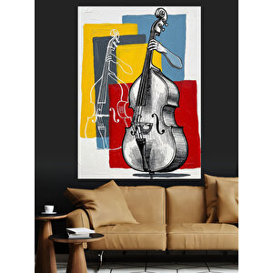 Akustik Gitar Yanık Teller Dekoratif Kanvas - Mdf Ahşap Tablo 100x140 cm