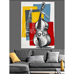 Akustik Gitar Yanık Teller Dekoratif Kanvas - Mdf Ahşap Tablo 100x140 cm