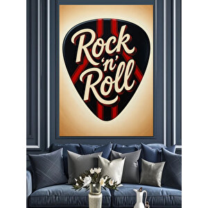 Rock'n Roll Gitar Penası Dekoratif Kanvas - Mdf Ahşap Tablo 25x35 cm