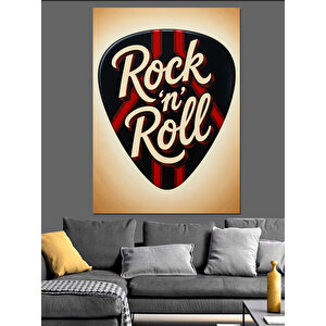 Rock'n Roll Gitar Penası Dekoratif Kanvas - Mdf Ahşap Tablo 25x35 cm