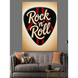 Rock'n Roll Gitar Penası Dekoratif Kanvas - Mdf Ahşap Tablo 25x35 cm