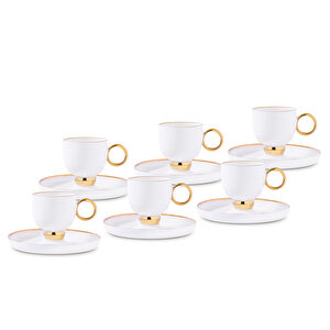Margaux Gold 12 Parça 6 Kişilik Türk Kahve Fincanı