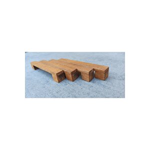 Zen Ahşap Mobilya Dolap Kulpu 96 Mm Kahverengi Ahşap Kulp