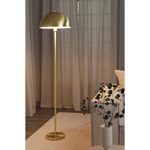 Modern Tasarım Mars Dekoratif Lambader Ayaklı Abajur Metal Eskitme Gold