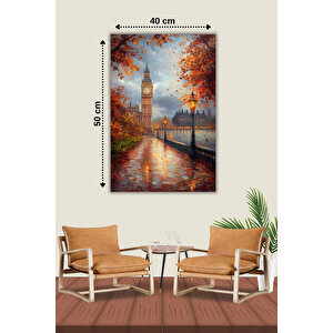 5d Elmas Boyama – Londra Saat Kulesi | 40x50 cm Tuvale Gerili Premium Dıy Hobi Seti