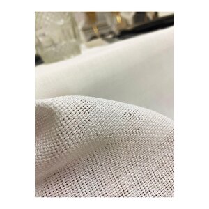 Keten Görünümlü Dertsiz Masa Örtüsü Linen Kırık Beyaz 130x160 cm