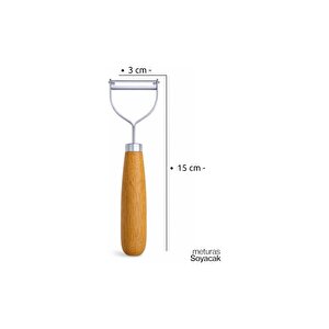 Akasya Kulplu Paslanmaz Çelik Sebze Meyve Soyacağı Ergonomik Dayanıklı Mutfak Gereci
