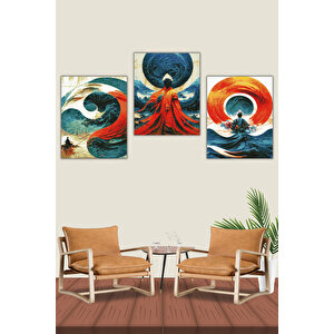 5d Elmas Boyama– 3'lü Set Mandala Ve Spiritüel Figürler | 40x50cm - Tuvale Gerili Diamond Painting