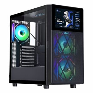 Powerboost Pb-p4367bb Usb 3.2 Argb Atx Mid Tower Siyah Kasa