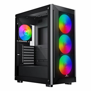 Gamebooster Raider Gb-e651b 650w 80+ White Usb 3.2 Led Eatx Mid Tower Siyah Kasa