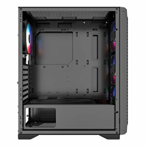 Powerboost Pb-ps5847b 600w 80+ Usb 3.2 Led Atx Mid Tower Siyah Kasa