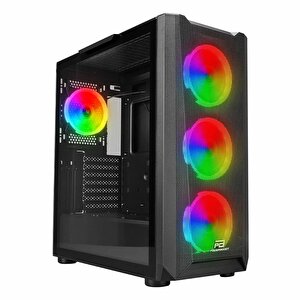 Powerboost Vk-w001b Usb 3.2 Argb Atx Mid Tower Siyah Kasa