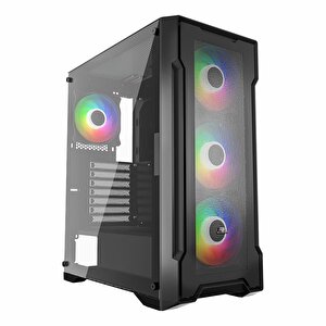 Powerboost Pb-ps6849b 650w 80+ Bronz Usb 3.2 Led Atx Mid Tower Siyah Kasa