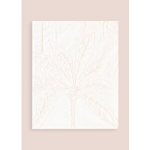 The Mia Throw Koltuk Şalı Püsküllü Krem 170x130