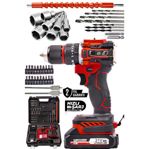 21v Akülü Vidalama Kömürsüz Motor Şarjlı Matkap