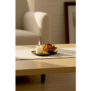 Sarı Lotus Çiçeği Dekoratif Tabak