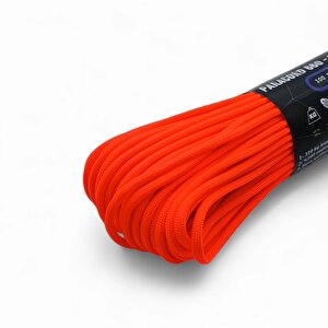 Polyester Paracord İp 4 Mm Neon Turuncu Renk 30 Metre