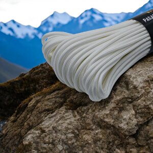 Polyester Paracord İp 4 Mm Beyaz Renk 30 Metre