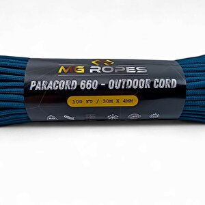 Polyester Paracord İp 4 Mm Petrol Renk 30 Metre