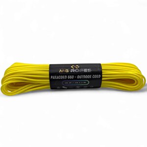 Polyester Paracord İp 4 Mm Sarı Renk 30 Metre