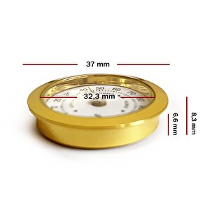 Metal Humidor Higrometresi Ve Nemlendirici Haznesi Seti Sarı