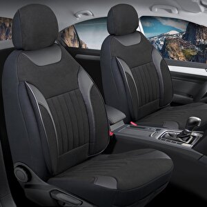 Bmw 2 Serisi 230e Xdrive Active Tourer Lüx Keten Oto Koltuk Kılıfı Ön Arka Takım Edition Dark Siyah Siyah - Siyah