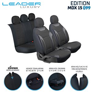 Chery Tiggo 8 Pro Luxury Lüx Keten Oto Koltuk Kılıfı Ön Arka Takım Edition Dark Siyah Siyah - Siyah