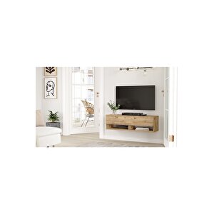 Aven Tv Ünitesi Tv Sehpası Raflı Kapaklı 100cm Çam Ave13-a Çam