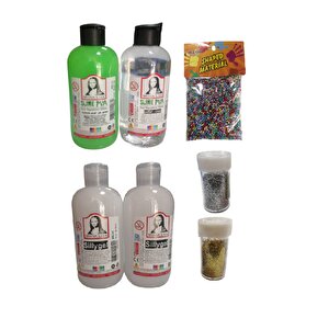 Slime Slaym Yapma Seti 250ml* 4 Adet + Toz Sim 2 Adet + Köpük